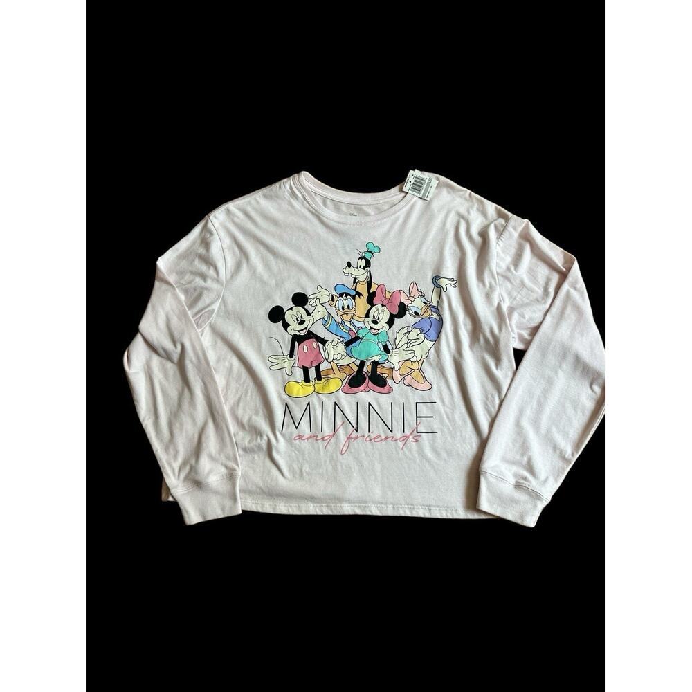 NWT DISNEY Minnie & Friends Long Sleeve Graphic Pink T-Shirt Plus Size 1X - Picture 4 of 8